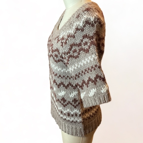 Sundance Chunky Knit Wool Blend Short Sleeve Sweater Size Medium EUC - Picture 3 of 8